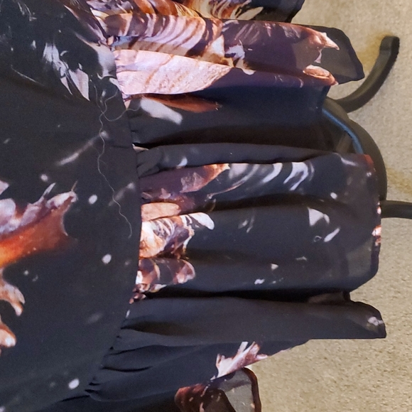 Religion Off the Shoulder Black Floral Dress - Picture 7 of 8